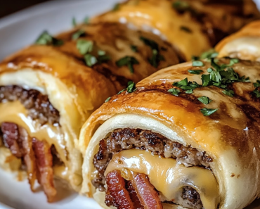 Garlic Butter Bacon Cheeseburger Rollups
