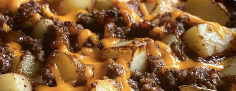 BBQ Beef Potato Bake