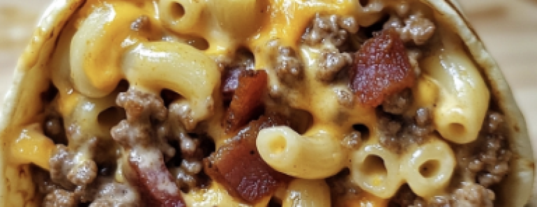 Bacon Mac ‘n’ Cheese Burger Wrap