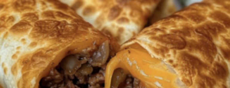 Beef and Cheese Chimichangas