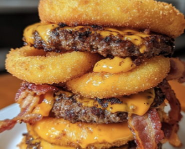 Loaded Bacon Cheeseburger Onion Rings