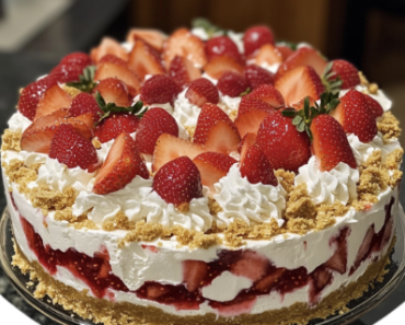 Berrylicious Strawberry Crunch Cheesecake