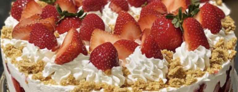 Berrylicious Strawberry Crunch Cheesecake