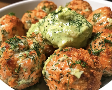 Baked Salmon Meatballs with Creamy Avocado Sauce