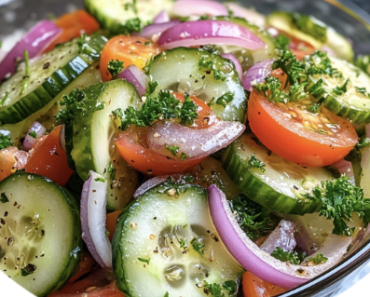 Marinated Cucumber, Onion, and Tomato Salad