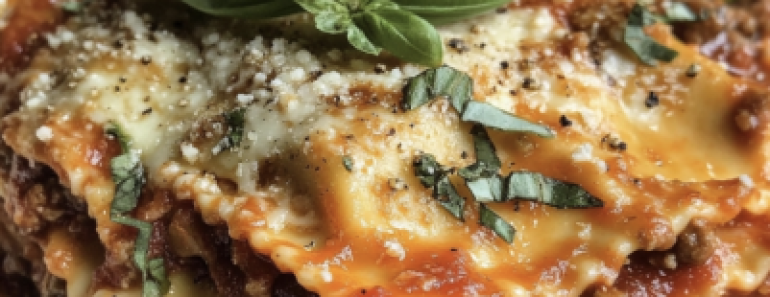 Crockpot Ravioli Lasagna
