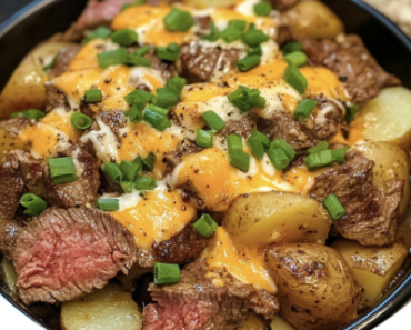 Crockpot Loaded Steak and Potato Bake Crockpot Loaded Steak and Potato Bake