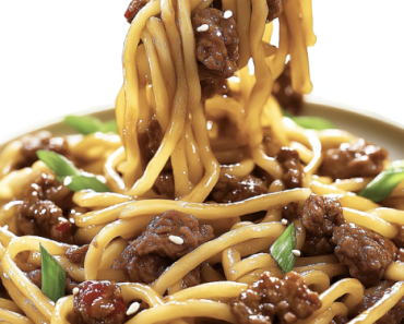 Mongolian Ground Beef Noodles