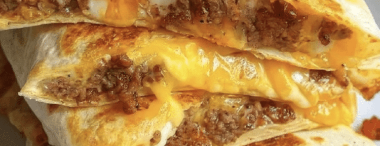 Blackstone Cheeseburger Quesadilla