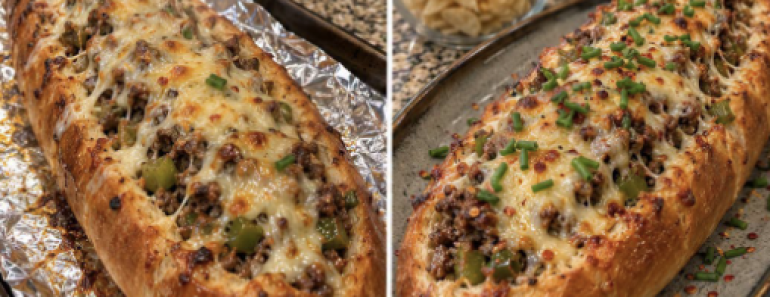Philly Cheesesteak Stuffed Cheesy Breadsticks