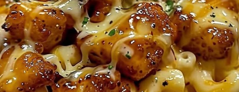 24-Creamy Honey Pepper Chicken Mac and Cheese Delight