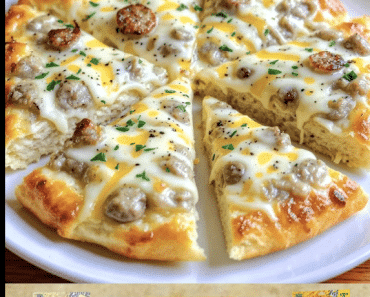 Biscuits and Sausage Gravy Breakfast Pizza