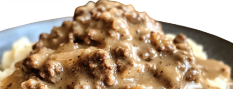 Ground BeefGravy Over Mashed Potatoes