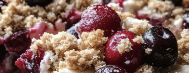 Cherry Cream Cheese Crumble Bars