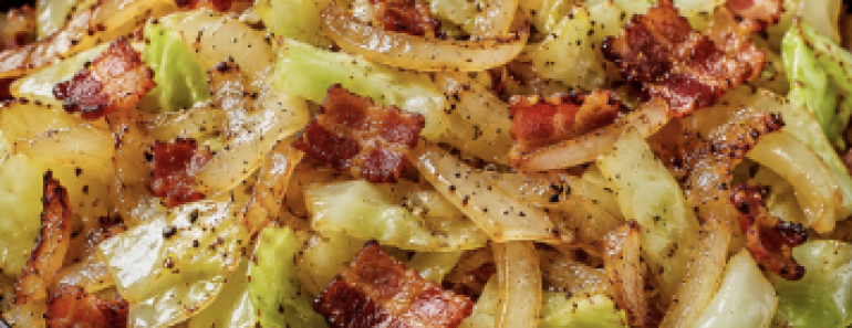 Fried Cabbage with Onion and Garlic