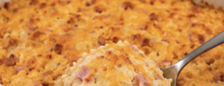 Ham and Cheese Hash Brown Casserole