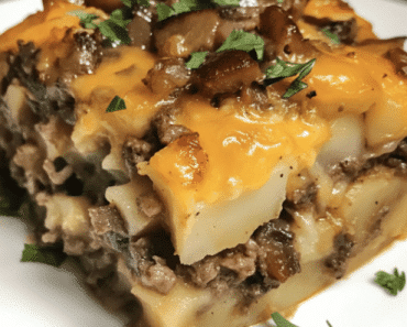 Crockpot Cheesesteak Potato Casserole
