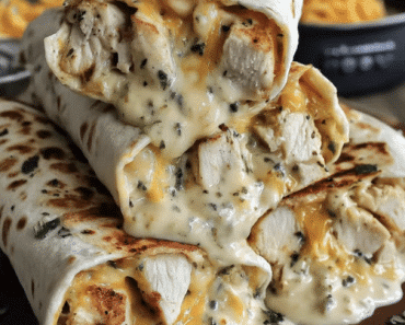 Cheesy Garlic Chicken Wraps