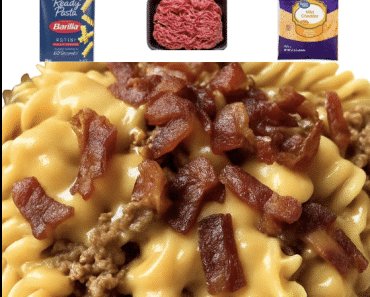 Loaded Bacon Cheeseburger Pasta Skillet