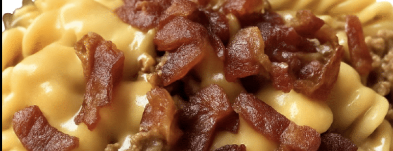 Loaded Bacon Cheeseburger Pasta Skillet