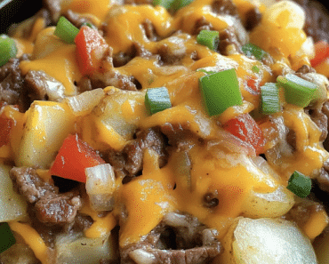 Crockpot Cheesesteak Potato Casserole