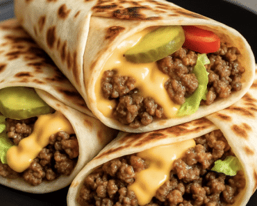 Air Fryer Cheeseburger Wraps ✨