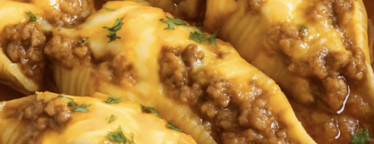 Cheesy Taco Stuffed Pasta Shells