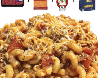 Sloppy cheeseburger pasta