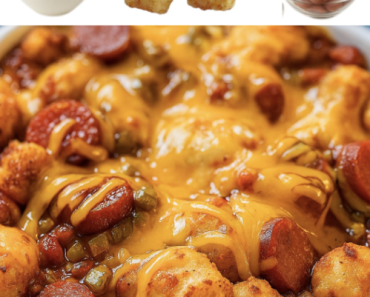 Cheesy Hot Dog Tater Tot Casserole Cheesy Hot Dog Tater Tot Casserole