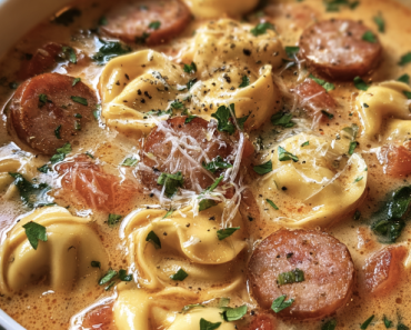 Slow Cooker Tomato Tortellini Soup