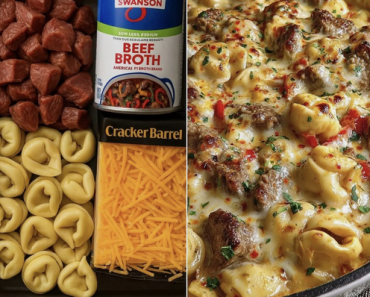 Cheese Steak Tortellini Casserole