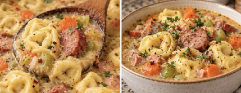 Creamy Parmesan Italian Sausage Soup