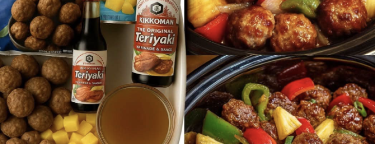 Crockpot Teriyaki Meatballs