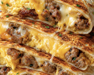 Cheesy Sausage Egg Wraps