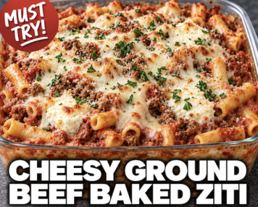 Cheesy Ground Beef Baked Ziti Cheesy Ground Beef Baked Ziti
