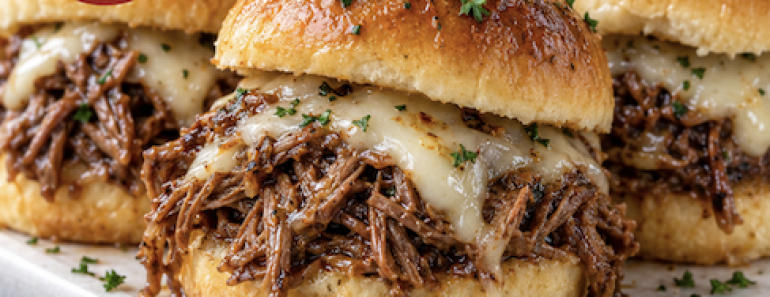 Slow Cooker Shredded Beef Sliders – Easy Game Day Dinner Slow Cooker Shredded Beef Sliders – Easy Game Day Dinner
