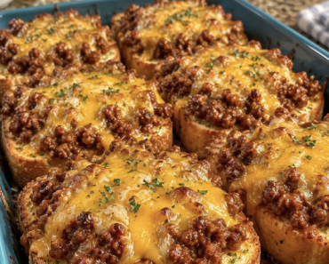 CHEESY SLOPPY JOE GARLIC TOAST