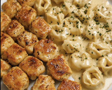 Garlic Butter Chicken Bites Creamy Alfredo Tortellini Garlic Butter Chicken Bites Creamy Alfredo Tortellini