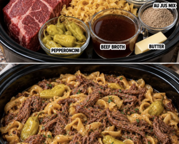 Crockpot Mississippi Beef Noodles