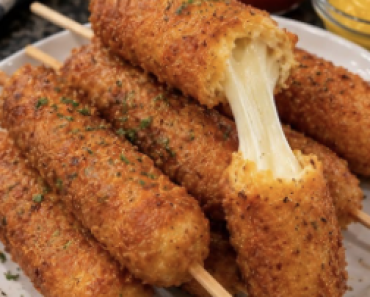 Homemade Mozzarella String Cheese Corn Dogs