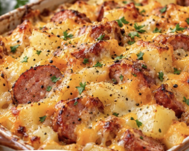cheesy sausage potato casserole