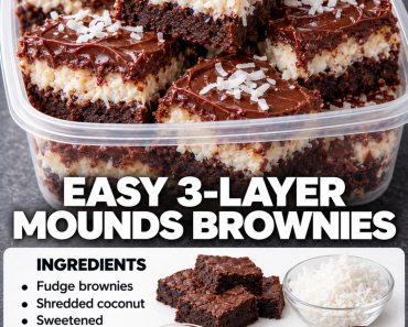 Easy 3 Layer Mounds Brownies
