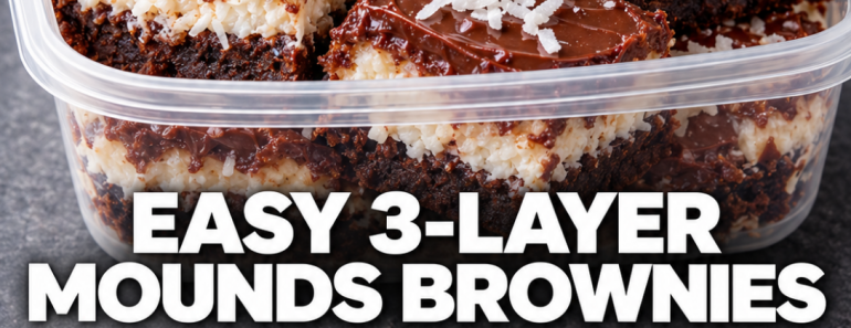 Easy 3 Layer Mounds Brownies Easy 3 Layer Mounds Brownies