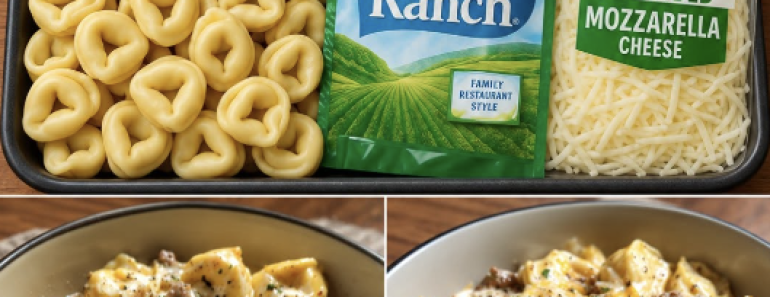 creamy ranch beef tortellini creamy ranch beef tortellini