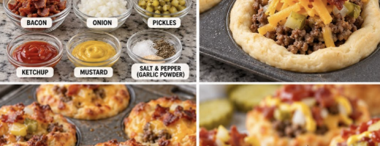 loaded bacon cheeseburger cheddarbiscuit cups loaded bacon cheeseburger cheddarbiscuit cups