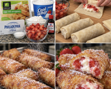 Strawberry Cheesecake Stuffed Eggrolls