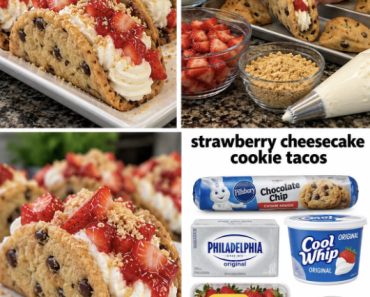 Strawberry Cheesecake Cookie Tacos