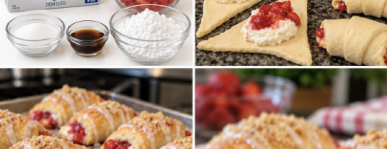 Strawberry Cheesecake Crescent Rolls